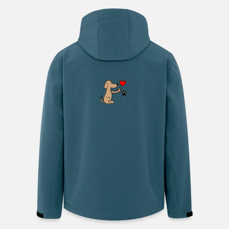 Dog with heart and paw print - Men’s Recycled Softshell Jacket by Stanley/Stella - stargazer