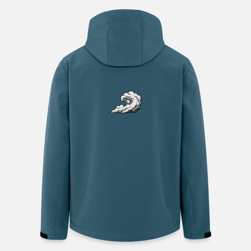 Wirbelsturm-Wolken-Grafik - Recycelte Männer Softshell-Jacke von Stanley/Stella - Dunkles Petrol
