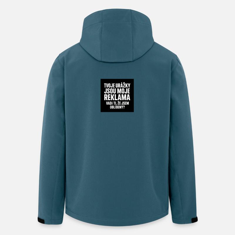 Deine Beleidigungen Meine Werbung - Recycelte Männer Softshell-Jacke von Stanley/Stella - Dunkles Petrol