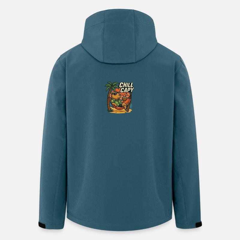 Chill Capy – Beach Capybara - Recycelte Männer Softshell-Jacke von Stanley/Stella - Dunkles Petrol