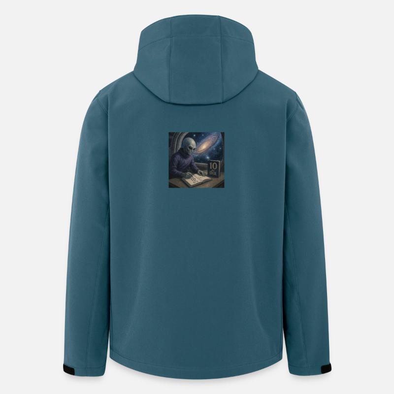 Außerirdischer Schriftsteller-Kosmos - Recycelte Männer Softshell-Jacke von Stanley/Stella - Dunkles Petrol