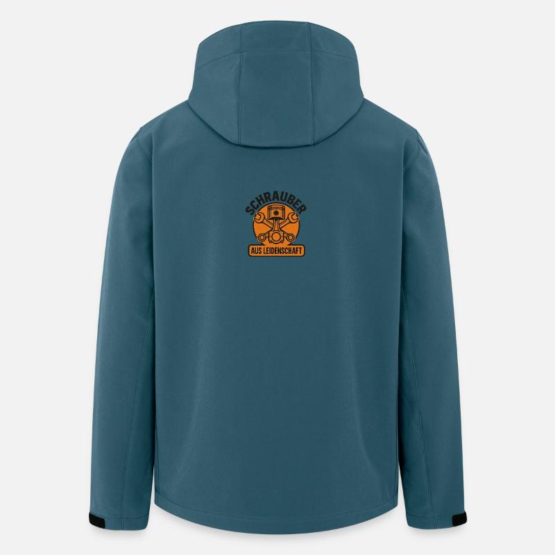 Schrauber aus Leidenschaft - Recycelte Männer Softshell-Jacke von Stanley/Stella - Dunkles Petrol
