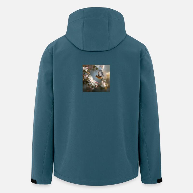Spring sparrow in blossom flight - Men’s Recycled Softshell Jacket by Stanley/Stella - stargazer