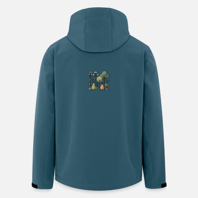 Abstrakter Obstgarten - Recycelte Männer Softshell-Jacke von Stanley/Stella - Dunkles Petrol