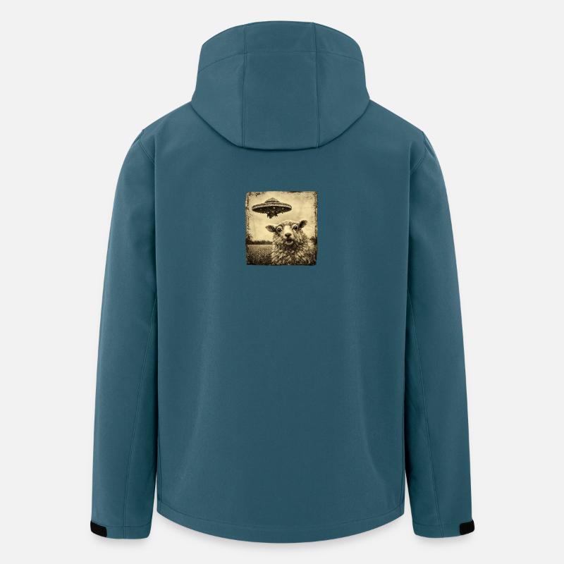 UFO Besuch auf der Weide - Recycelte Männer Softshell-Jacke von Stanley/Stella - Dunkles Petrol