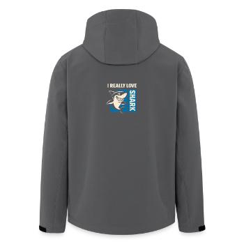 J’adore vraiment Shark - Veste softshell homme en polyester recyclé Stanley/Stella - charbon - Dos - AI Model Male 185 light (185cm)