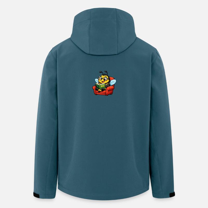 Biene liest ein Buch über Bio - Recycelte Männer Softshell-Jacke von Stanley/Stella - Dunkles Petrol
