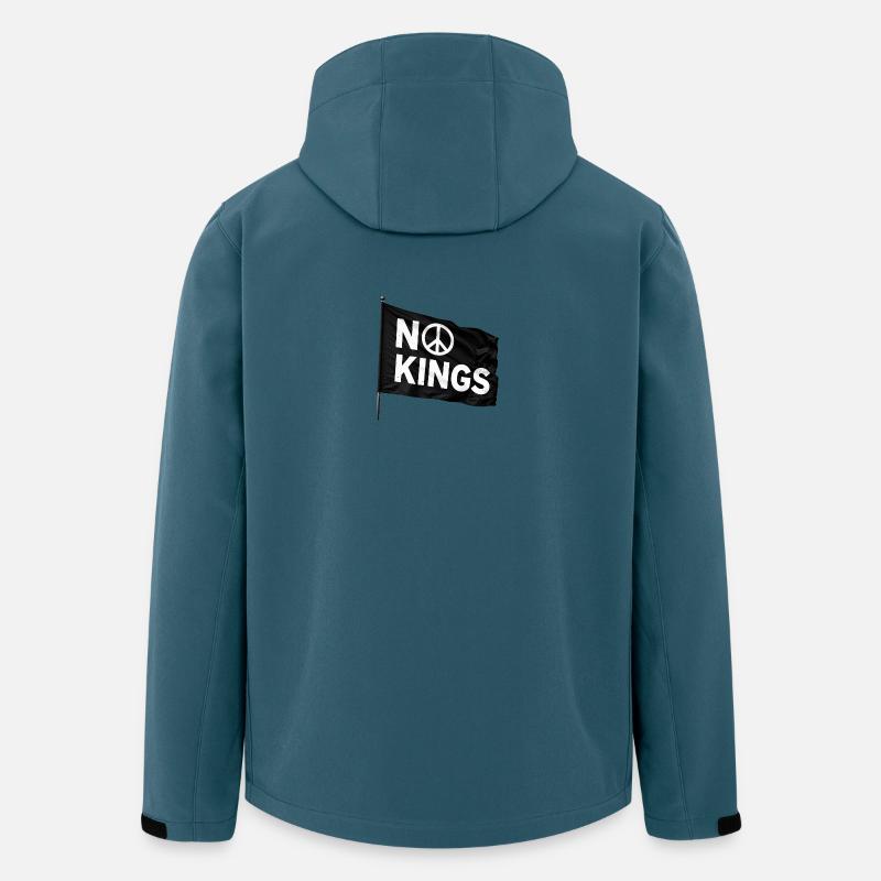 NO KINGS Peace - Recycelte Männer Softshell-Jacke von Stanley/Stella - Dunkles Petrol