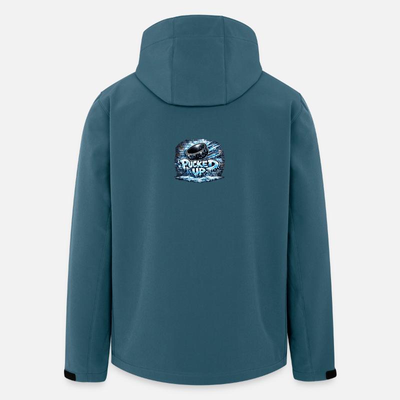 Pucked Up Graffiti Hockey - Recycelte Männer Softshell-Jacke von Stanley/Stella - Dunkles Petrol