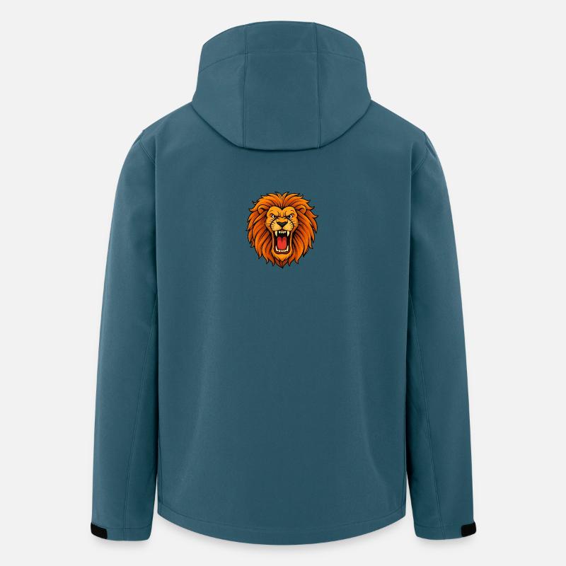 Löwenkopf Brüllendes Design - Recycelte Männer Softshell-Jacke von Stanley/Stella - Dunkles Petrol