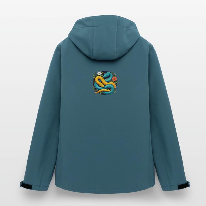Deux serpents python dans l’anneau fleuri Veste softshell homme en polyester recyclé Stanley/Stella