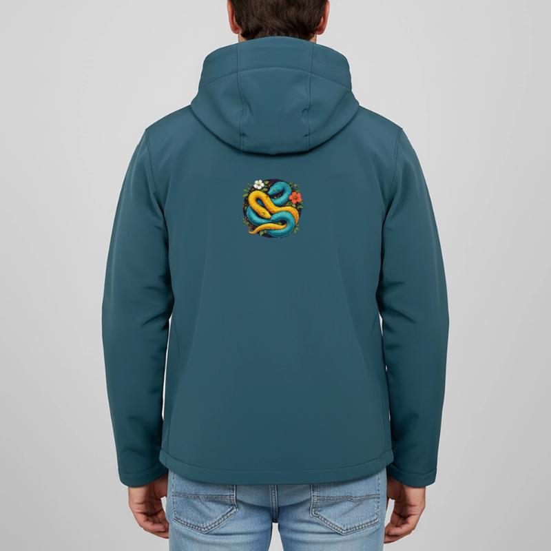 Deux serpents python dans l’anneau fleuri Veste softshell homme en polyester recyclé Stanley/Stella