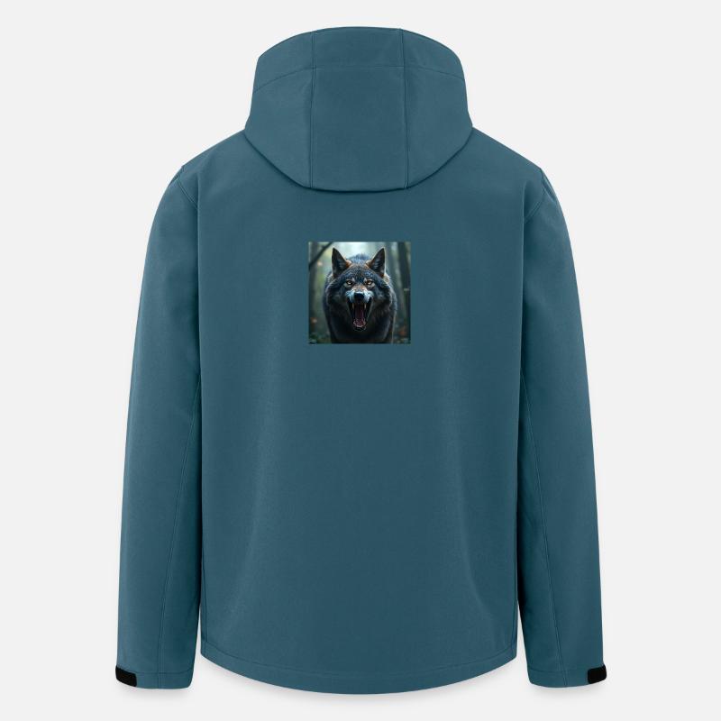 Aggressiver Wolf - Recycelte Männer Softshell-Jacke von Stanley/Stella - Dunkles Petrol