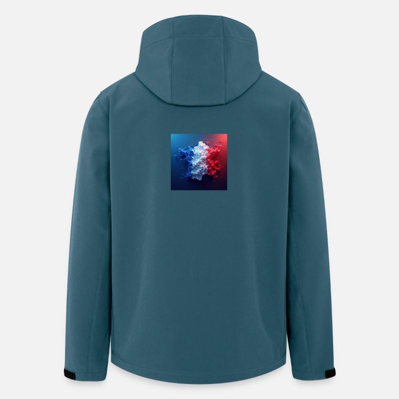La France - Recycelte Männer Softshell-Jacke von Stanley/Stella - Dunkles Petrol