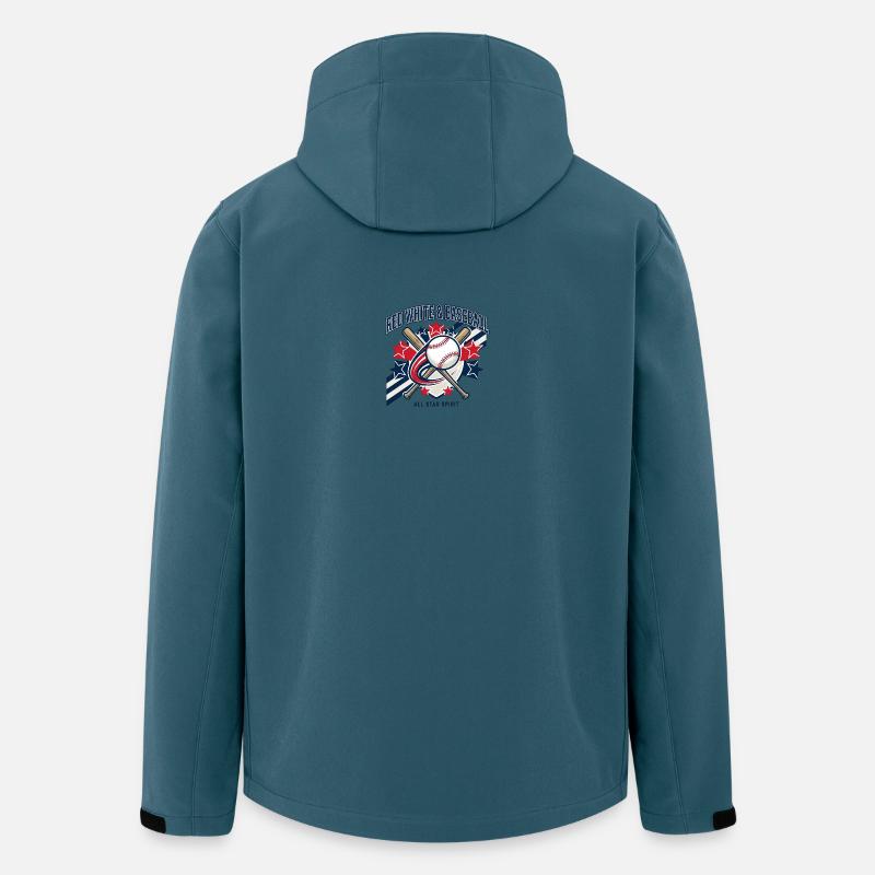 Red White Baseball All Star Spirit - Recycelte Männer Softshell-Jacke von Stanley/Stella - Dunkles Petrol