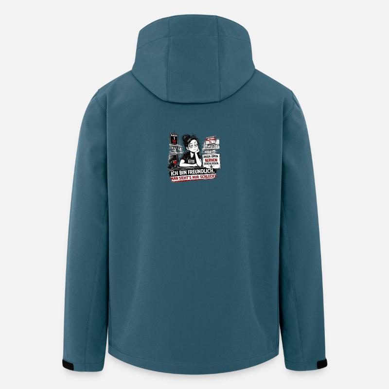 Kassa Offen Nerven Geschlossen - Recycelte Männer Softshell-Jacke von Stanley/Stella - Dunkles Petrol