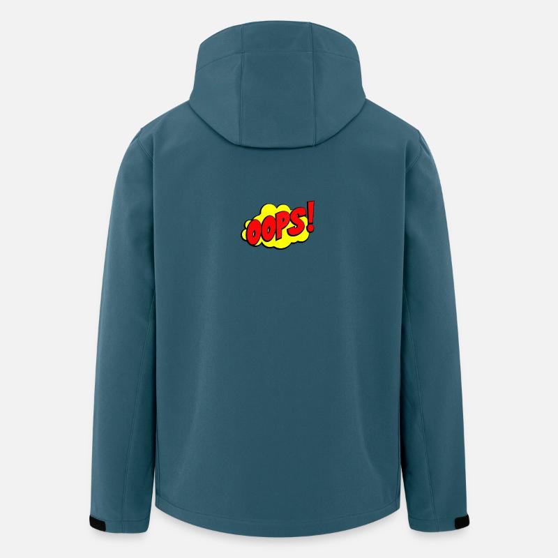 Cartoon Oops Comic Design - Recycelte Männer Softshell-Jacke von Stanley/Stella - Dunkles Petrol