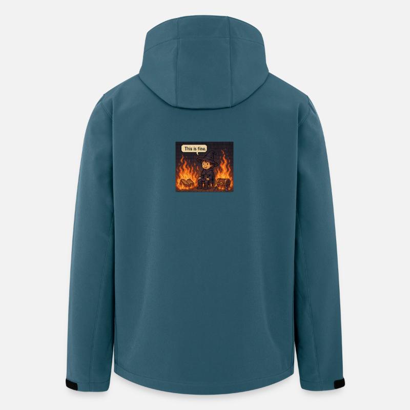 This Is Fine - Recycelte Männer Softshell-Jacke von Stanley/Stella - Dunkles Petrol