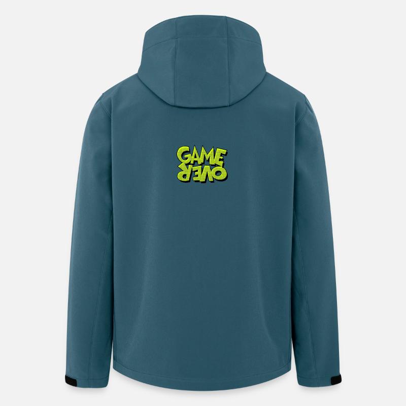 Game Over Retro-Pixel-Design - Recycelte Männer Softshell-Jacke von Stanley/Stella - Dunkles Petrol