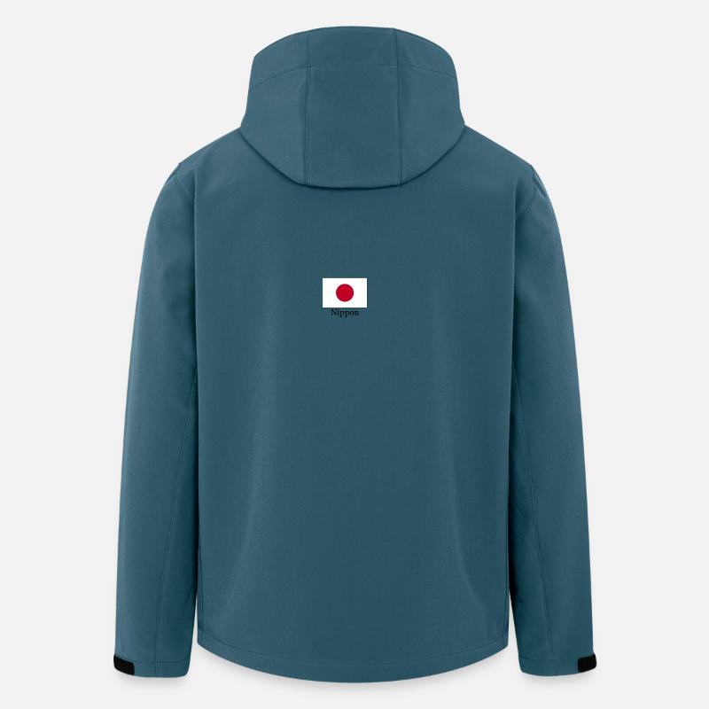 Japanisches Flaggendesign - Recycelte Männer Softshell-Jacke von Stanley/Stella - Dunkles Petrol