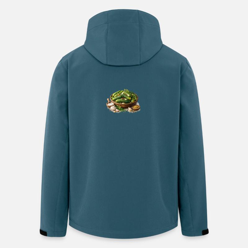 Des cueillettes au concombre à l’ail - Veste softshell homme en polyester recyclé Stanley/Stella - bleu pétrole foncé