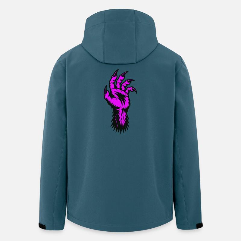Werwolf Hand - Recycelte Männer Softshell-Jacke von Stanley/Stella - Dunkles Petrol