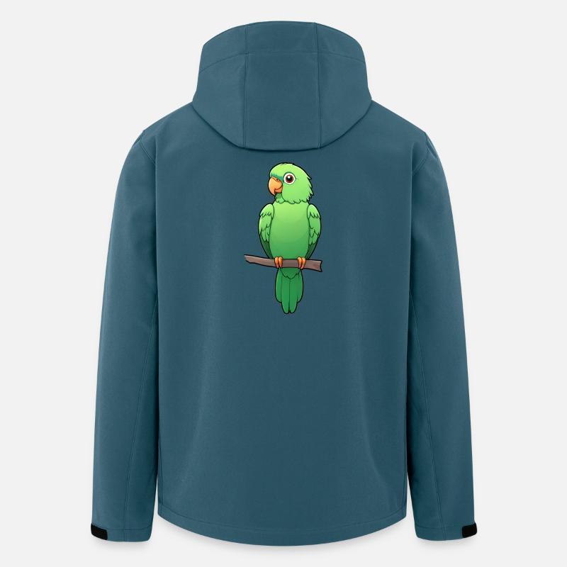 Bezaubernder grüner Papagei - Recycelte Männer Softshell-Jacke von Stanley/Stella - Dunkles Petrol