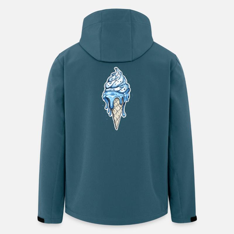 Crème glacée Crème glacée - Veste softshell homme en polyester recyclé Stanley/Stella - bleu pétrole foncé
