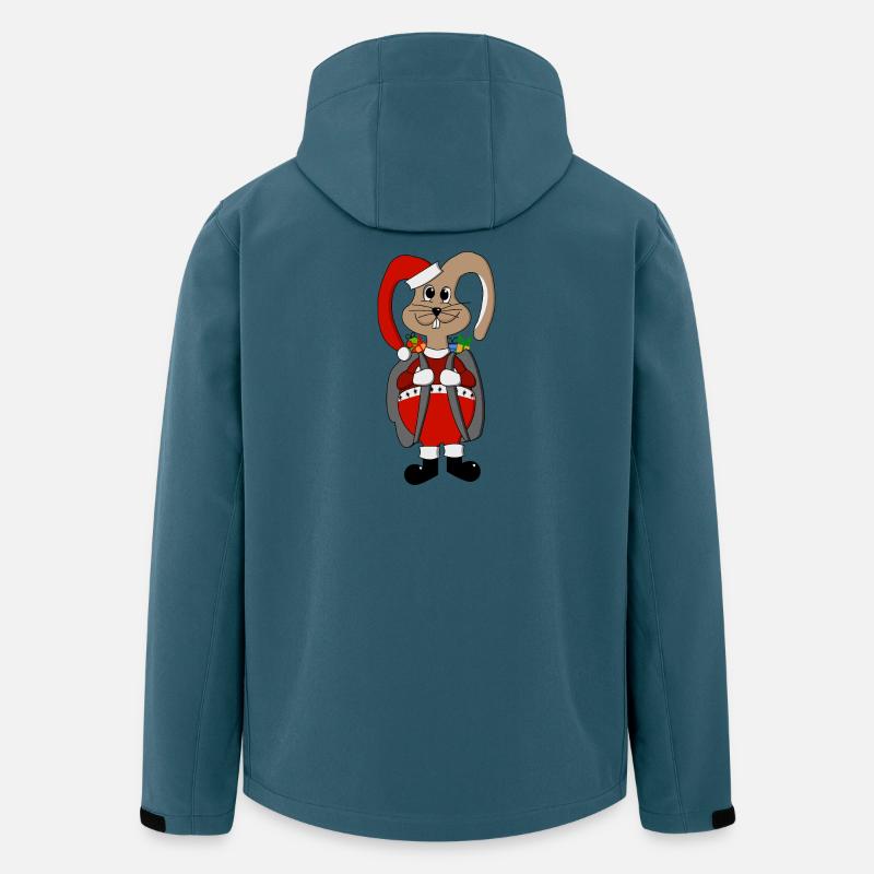 Weihnachtshase - Recycelte Männer Softshell-Jacke von Stanley/Stella - Dunkles Petrol
