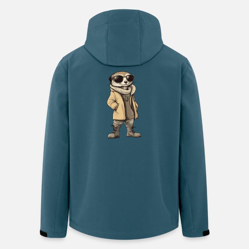 Erdmännchen Cool Winter - Recycelte Männer Softshell-Jacke von Stanley/Stella - Dunkles Petrol