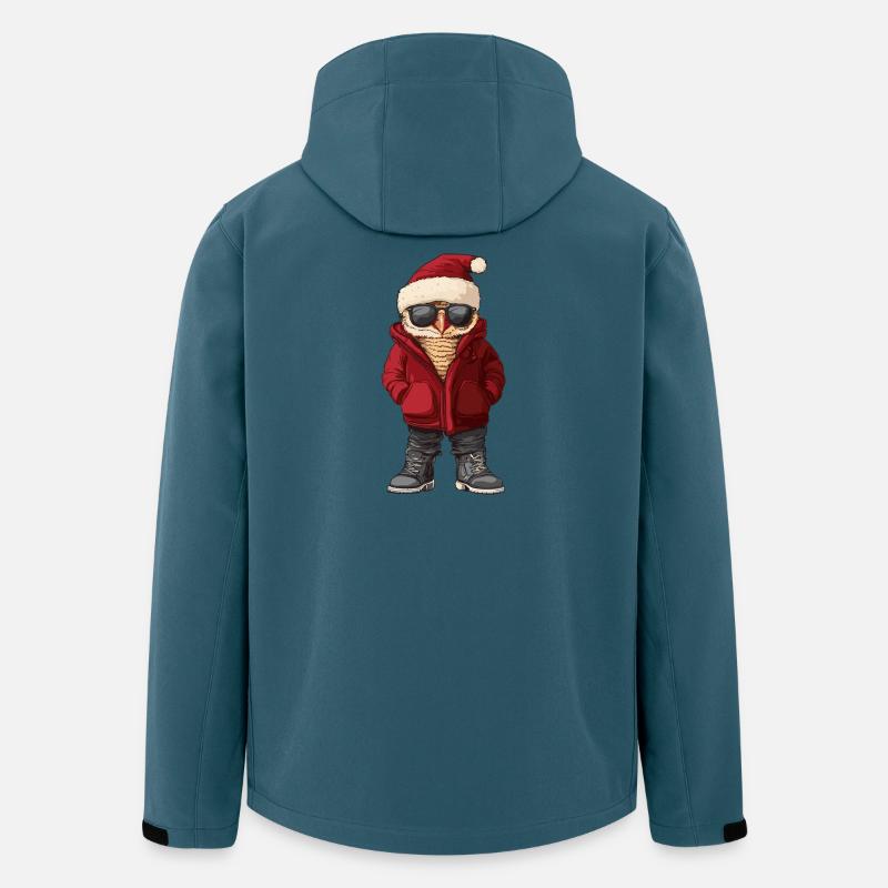 Eule Weihnachten Winter - Recycelte Männer Softshell-Jacke von Stanley/Stella - Dunkles Petrol