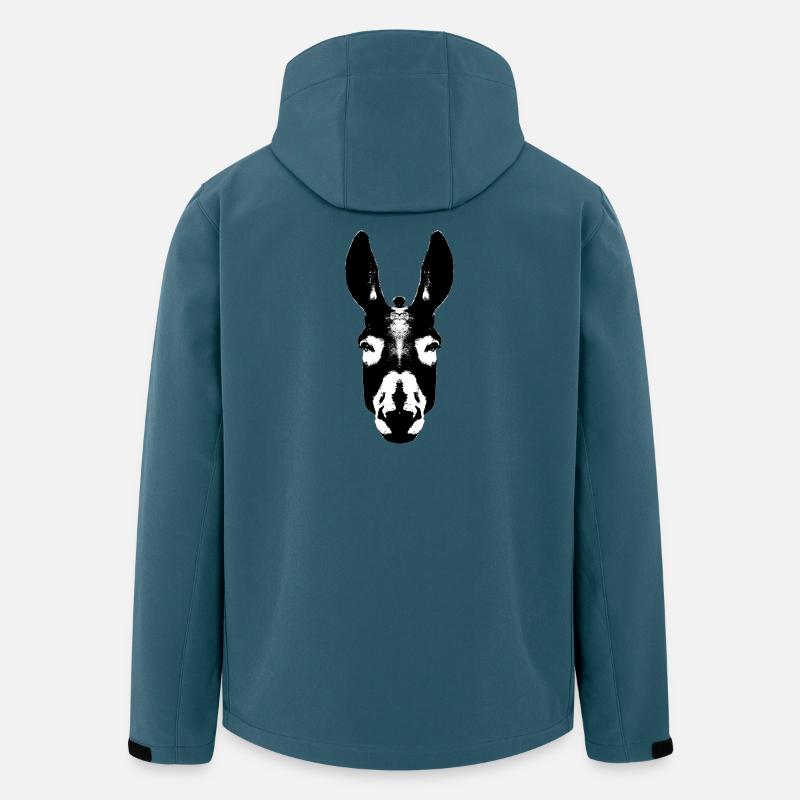Esel / Kopf  - Recycelte Männer Softshell-Jacke von Stanley/Stella - Dunkles Petrol