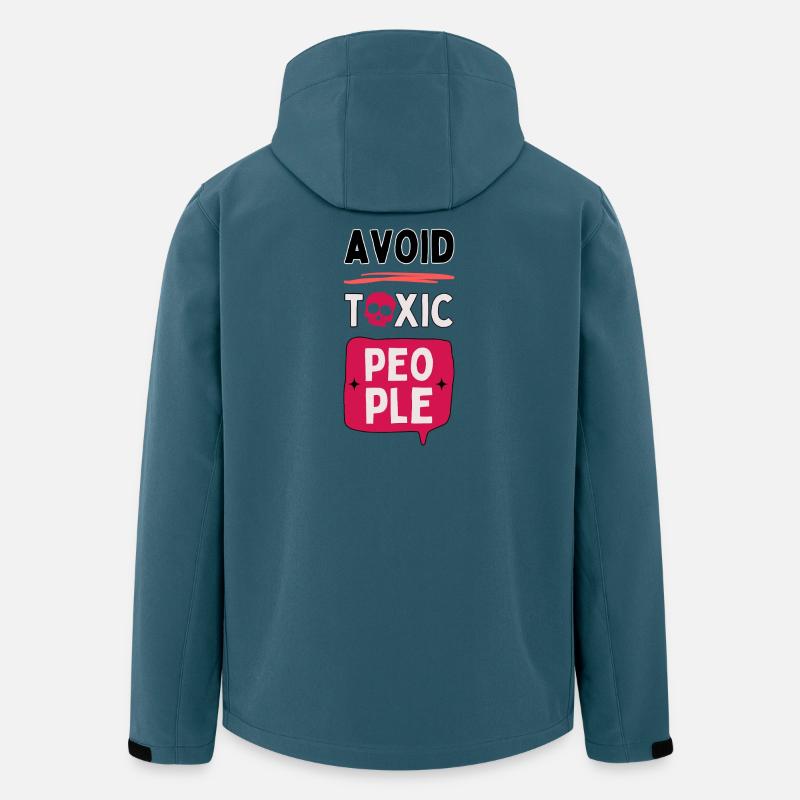 Vermeide toxische Menschen – Schädel - Recycelte Männer Softshell-Jacke von Stanley/Stella - Dunkles Petrol