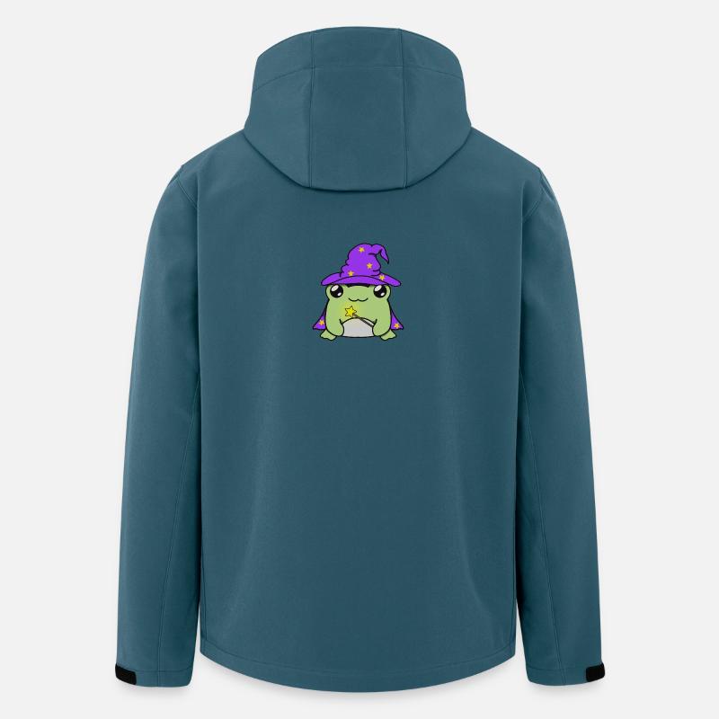 Wizard frog with hat - Recycelte Männer Softshell-Jacke von Stanley/Stella - Dunkles Petrol