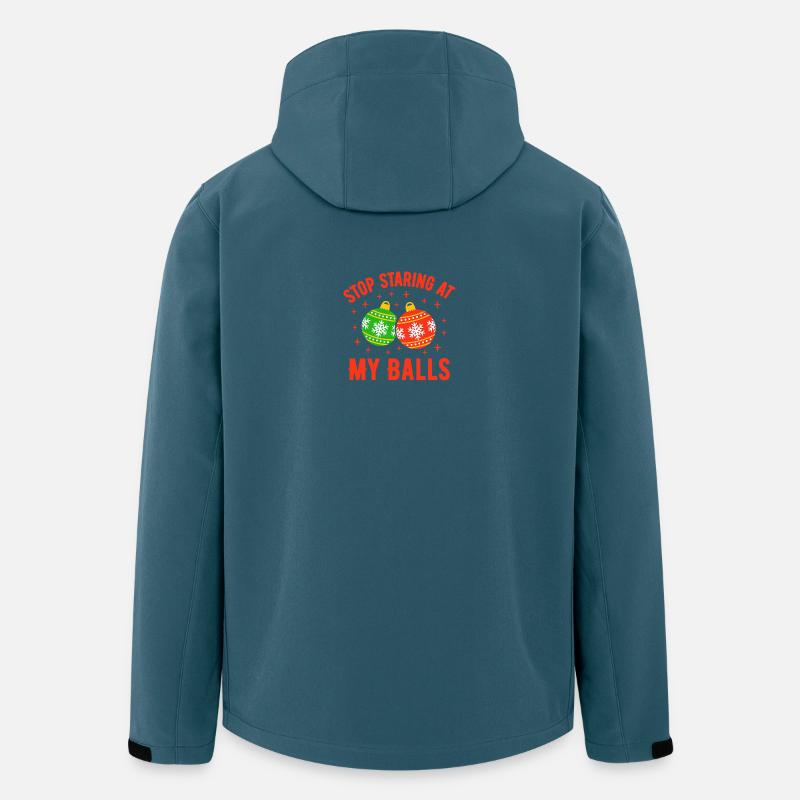 Hör auf, meine Eier anzustarren - Recycelte Männer Softshell-Jacke von Stanley/Stella - Dunkles Petrol