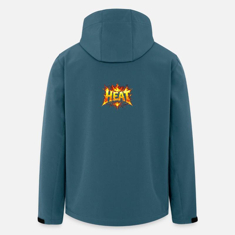 Feurige HEAT-Typografie - Recycelte Männer Softshell-Jacke von Stanley/Stella - Dunkles Petrol