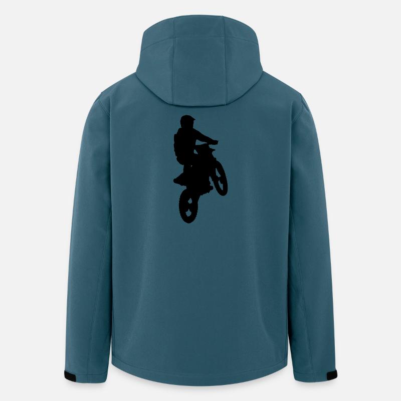 Motocross - Recycelte Männer Softshell-Jacke von Stanley/Stella - Dunkles Petrol