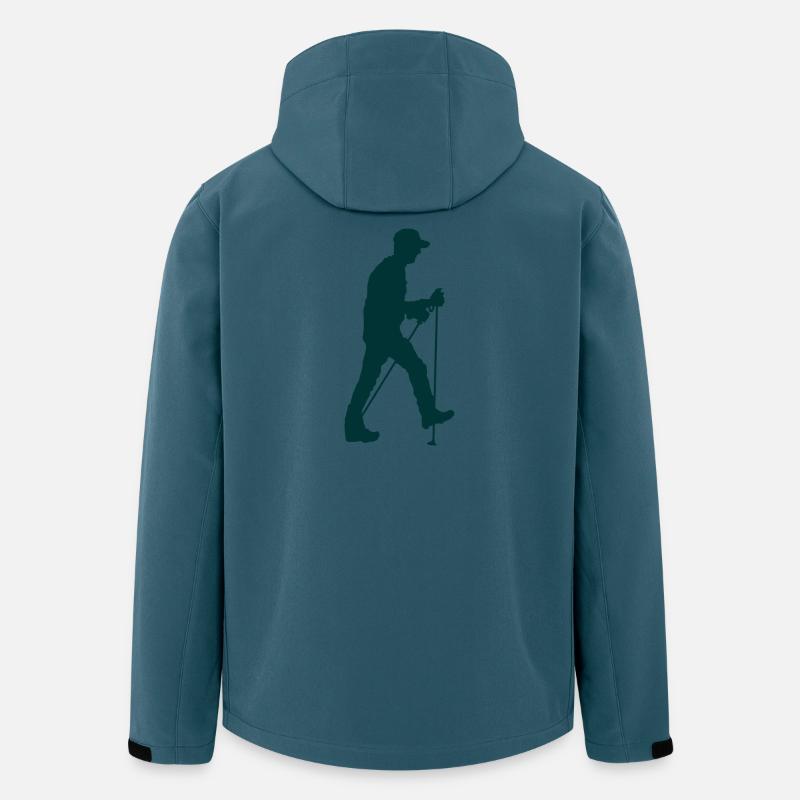 Wanderwandern Nordic Walking - Recycelte Männer Softshell-Jacke von Stanley/Stella - Dunkles Petrol