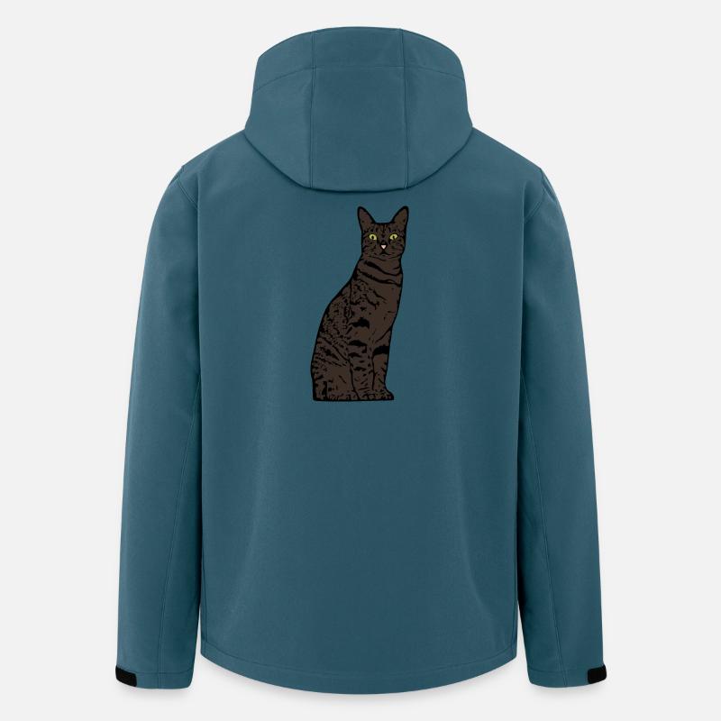 Katze Geschenk T-shirt - Recycelte Männer Softshell-Jacke von Stanley/Stella - Dunkles Petrol