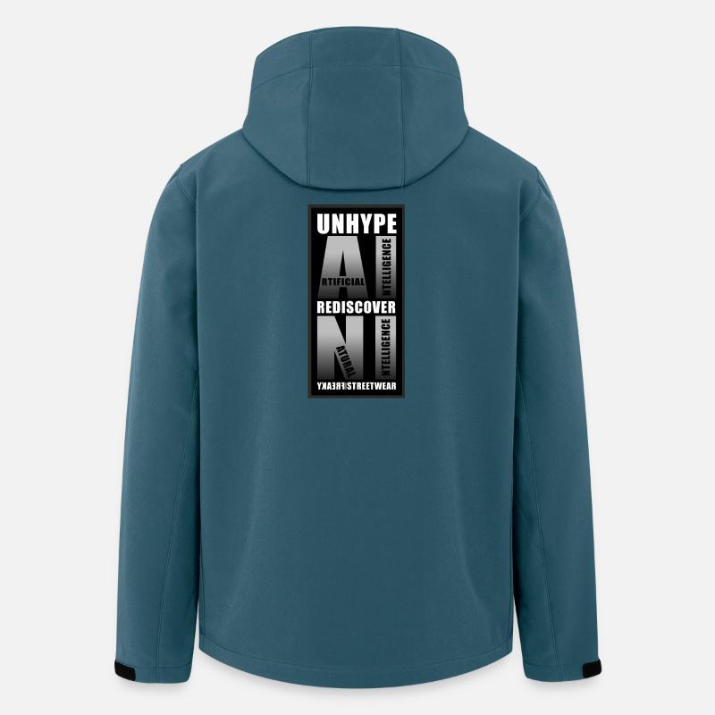 Unhype AI Rediscover NI - Recycelte Männer Softshell-Jacke von Stanley/Stella - Dunkles Petrol