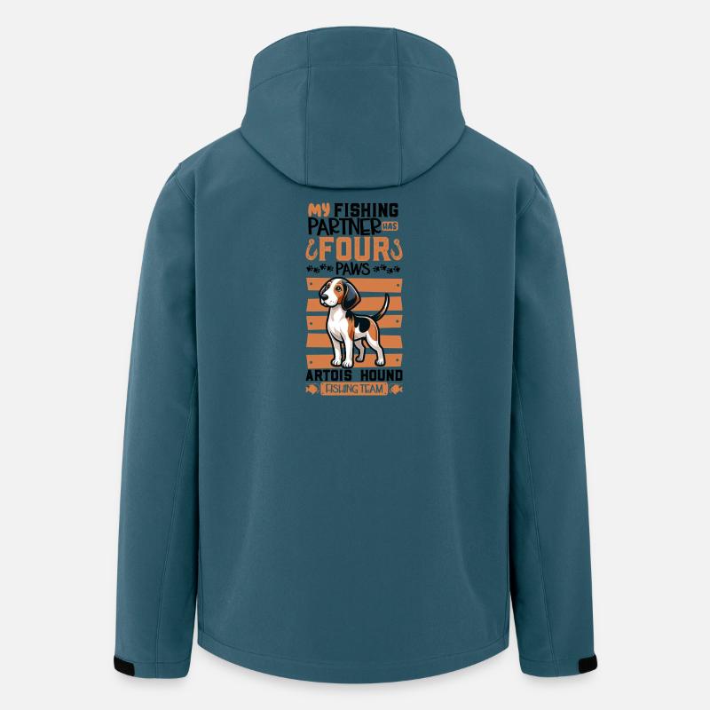 Angeln und Assyrian Mastiff - Recycelte Männer Softshell-Jacke von Stanley/Stella - Dunkles Petrol