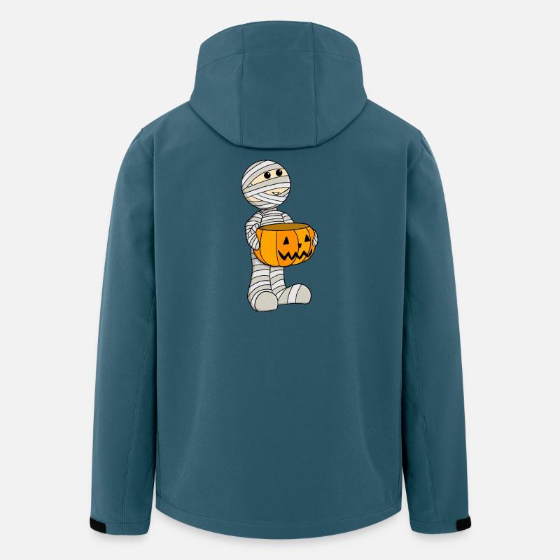 Süße Mumie mit Jack-o-Lantern - Recycelte Männer Softshell-Jacke von Stanley/Stella - Dunkles Petrol