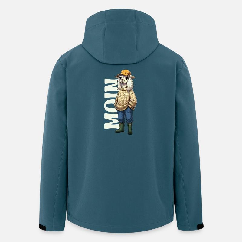 Moin Schaf – Küsten Design - Recycelte Männer Softshell-Jacke von Stanley/Stella - Dunkles Petrol