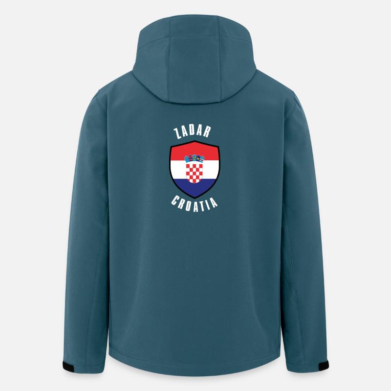 Kroatisches Schildflaggendesign - Recycelte Männer Softshell-Jacke von Stanley/Stella - Dunkles Petrol