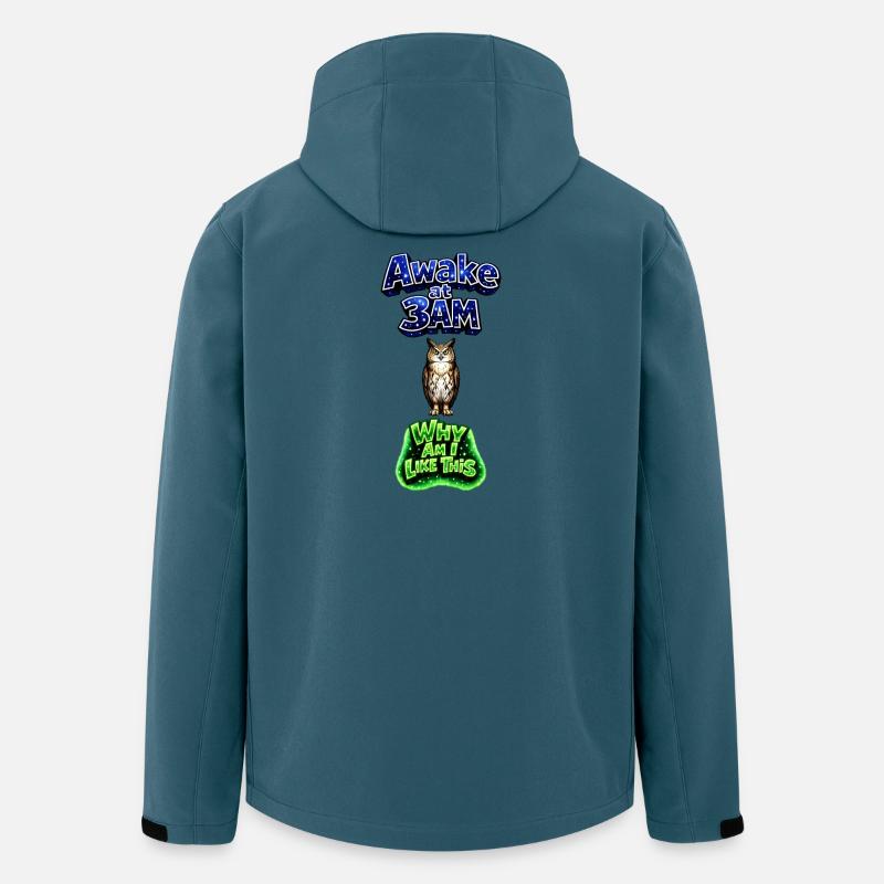 Wach um 3 Uhr morgens auf – Eulenhumor - Recycelte Männer Softshell-Jacke von Stanley/Stella - Dunkles Petrol
