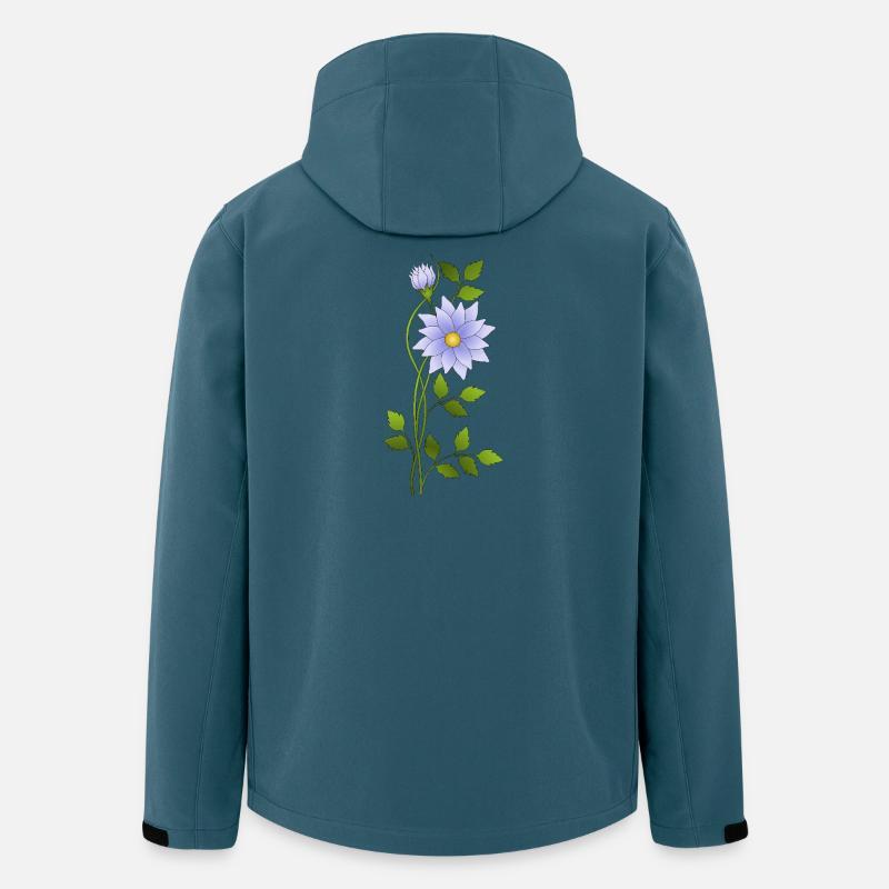 Blumen - Recycelte Männer Softshell-Jacke von Stanley/Stella - Dunkles Petrol