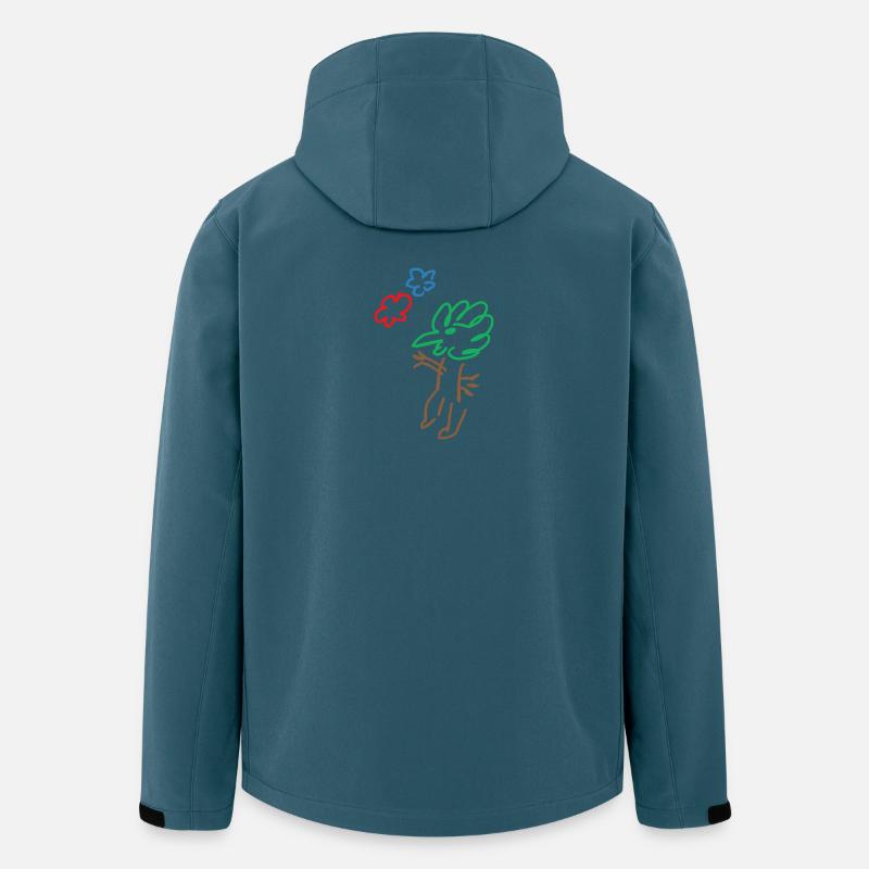 Vogel - Bird - Baum - Tree - Natur - Abstrakt - Recycelte Männer Softshell-Jacke von Stanley/Stella - Dunkles Petrol