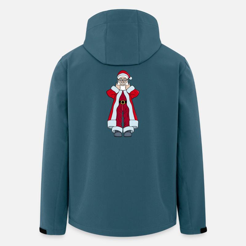 Weihnachtsmann mit Daumen hoch - Recycelte Männer Softshell-Jacke von Stanley/Stella - Dunkles Petrol