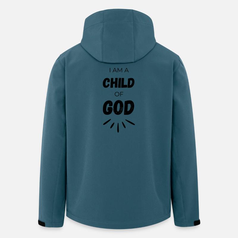 ICH BIN EIN KIND GOTTES - Recycelte Männer Softshell-Jacke von Stanley/Stella - Dunkles Petrol
