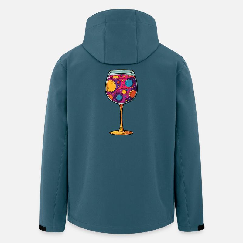 Weinglas Symbol Bunt - Recycelte Männer Softshell-Jacke von Stanley/Stella - Dunkles Petrol